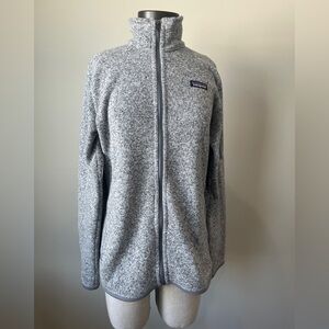 Patagonia Heather Gray Knit Fill Zip Better Sweater